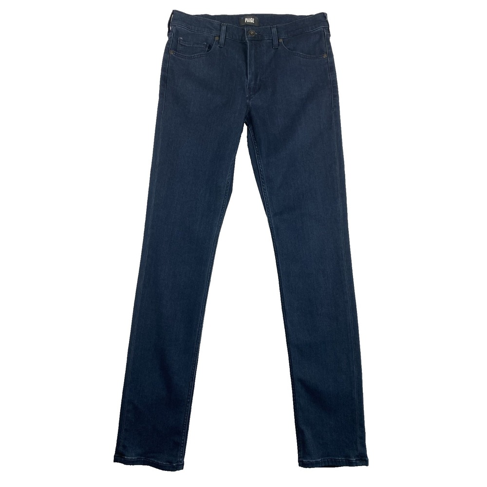 PAIGE Lennox Jeans Men Sz 32 (32x34) Dark Blue Slim Fit